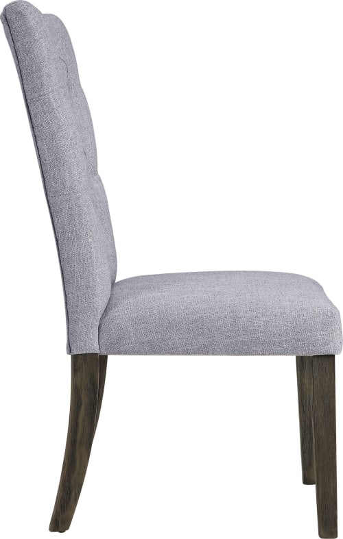 ACME Merel Fabric Upholstered Dining Chair Set of 2, with Button Tufted Backrest, and Wood Legs, for Restaurant, Cafe, Tavern, Office, Living Room - Gray ACME Merel Fabric Upholstered Dining Chair Set Of 2, With Button Tufted Backrest, And Wood Legs, For Restaurant, Cafe, Tavern, Office, Living Room - Gray -NEWTRAL Sales Shop ACME Merel Side Chair Set 2 in Gray Fabric Gray Oak 70168 471221 2