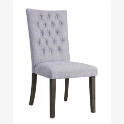 ACME Merel Fabric Upholstered Dining Chair Set Of 2, With Button Tufted Backrest, And Wood Legs, For Restaurant, Cafe, Tavern, Office, Living Room - Gray 4 ACME Merel Fabric Upholstered Dining Chair Set Of 2, With Button Tufted Backrest, And Wood Legs, For Restaurant, Cafe, Tavern, Office, Living Room - Gray -NEWTRAL Sales Shop ACME Merel Side Chair Set 2 in Gray Fabric Gray Oak 70168 471221 4