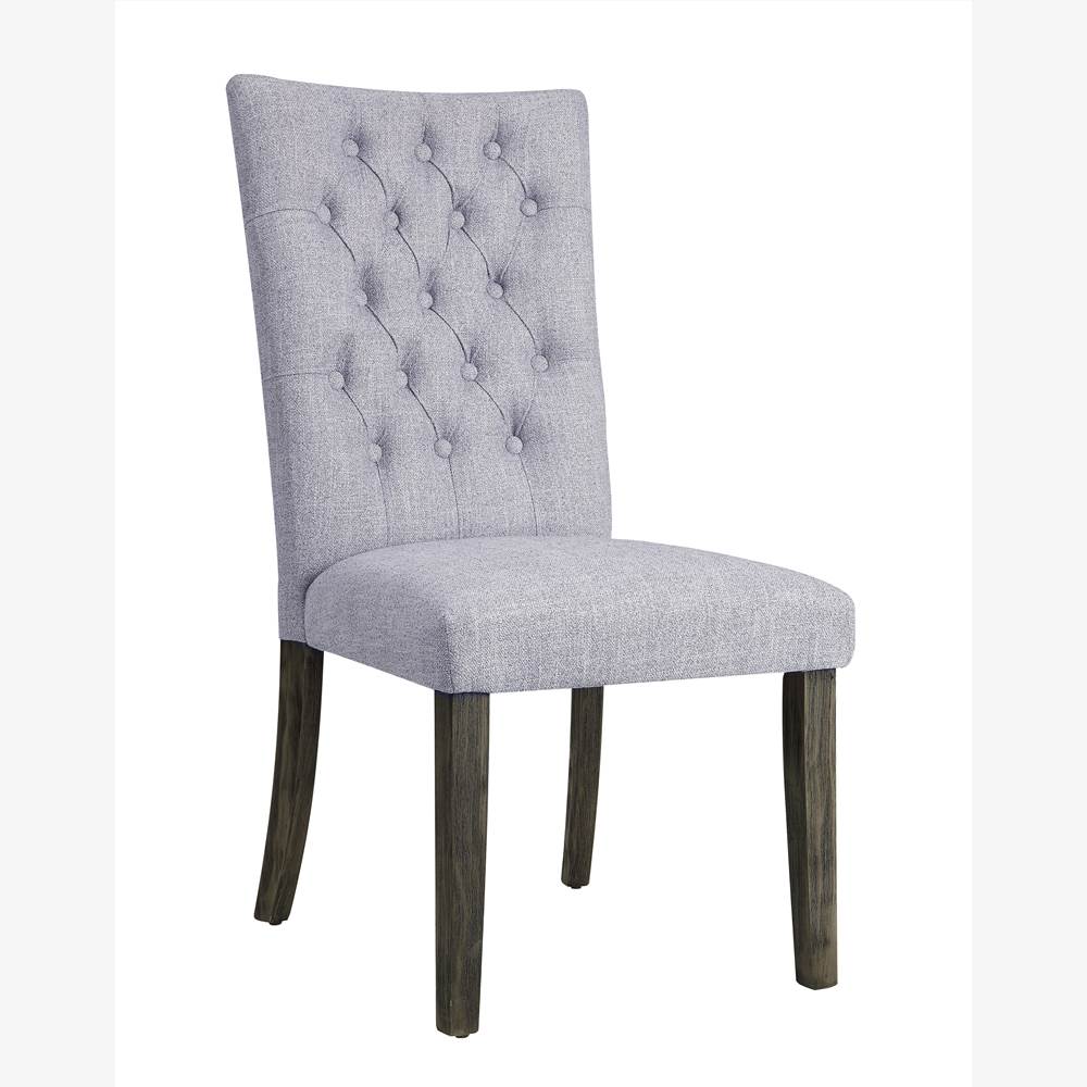 ACME Merel Fabric Upholstered Dining Chair Set of 2, with Button Tufted Backrest, and Wood Legs, for Restaurant, Cafe, Tavern, Office, Living Room - Gray ACME Merel Fabric Upholstered Dining Chair Set Of 2, With Button Tufted Backrest, And Wood Legs, For Restaurant, Cafe, Tavern, Office, Living Room - Gray -NEWTRAL Sales Shop ACME Merel Side Chair Set 2 in Gray Fabric Gray Oak 70168 471221 4