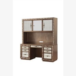 ACME Orianne Home Office Computer Desk With 3 Storage Cabinets, 7 Drawers And Wooden Frame, For Game Room, Small Space, Study Room - Antique Gold -NEWTRAL Sales Shop ACME Orianne Computer Desk Hutch in Antique Gold 93790 471502 4