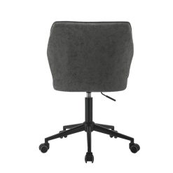 ACME Pakuna Modern Leisure PU Swivel Chair Height Adjustable With Curved Backrest And Casters For Living Room, Bedroom, Dining Room, Office - Gray 2 ACME Pakuna Modern Leisure PU Swivel Chair Height Adjustable With Curved Backrest And Casters For Living Room, Bedroom, Dining Room, Office - Gray -NEWTRAL Sales Shop ACME Pakuna Office Chair Vintage Gray PU Black 92942 470448 2