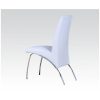 ACME Pervis PU Upholstered Dining Chair Set Of 2, With High Backrest, And Metal Curved Legs, For Restaurant, Cafe, Tavern, Office, Living Room - White
