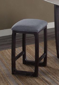 ACME Razo Fabric Upholstered Counter Height Stool, With Wood Frame, For Restaurant, Cafe, Tavern, Office, Living Room - Espresso