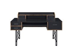 ACME Safea Computer Desk With 5 Storage Drawers, Particle Board Tabletop And Metal Frame, For Game Room, Small Space, Study Room - Black -NEWTRAL Sales Shop ACME Safea Computer Desk Black Finish 92804 471520 1