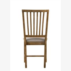 ACME Wallace Linen Upholstered Dining Chair Set Of 2, With Slatted Backrest, And Wood Legs, For Restaurant, Cafe, Tavern, Office, Living Room - Oak -NEWTRAL Sales Shop ACME Wallace II Side Chair Set 2 Tan Linen Weathered Oak 2Pc 1Ctn 72312 471186 2