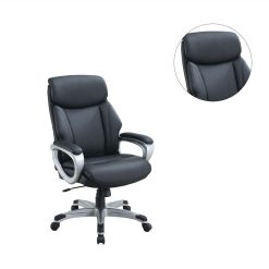 Modern Leisure PU Swivel Chair Height Adjustable With Ergonomic Backrest And Padded Armrests For Living Room, Bedroom, Dining Room, Office - Black 3 Modern Leisure PU Swivel Chair Height Adjustable With Ergonomic Backrest And Padded Armrests For Living Room, Bedroom, Dining Room, Office - Black -NEWTRAL Sales Shop Adjustable Height Office Chair with Padded Armrests Black 469883 2