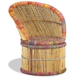 Bamboo Chair With Chindi Details 4 Bamboo Chair With Chindi Details -NEWTRAL Sales Shop Bamboo Chair with Chindi Details 450829 4