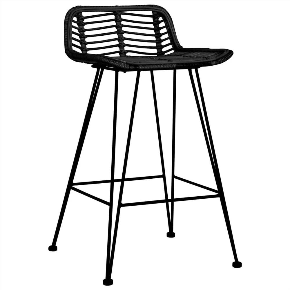 Bar Chairs 2 pcs Black Rattan Bar Chairs 2 Pcs Black Rattan -NEWTRAL Sales Shop Bar Chairs 2 pcs Black Rattan 448330 1