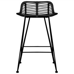 Bar Chairs 2 Pcs Black Rattan 2 Bar Chairs 2 Pcs Black Rattan -NEWTRAL Sales Shop Bar Chairs 2 pcs Black Rattan 448330 2