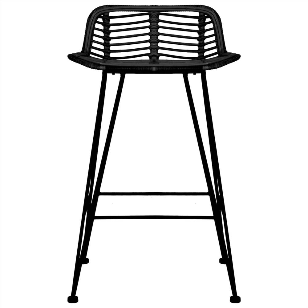 Bar Chairs 2 pcs Black Rattan Bar Chairs 2 Pcs Black Rattan -NEWTRAL Sales Shop Bar Chairs 2 pcs Black Rattan 448330 2
