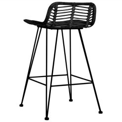 Bar Chairs 2 Pcs Black Rattan 4 Bar Chairs 2 Pcs Black Rattan -NEWTRAL Sales Shop Bar Chairs 2 pcs Black Rattan 448330 4
