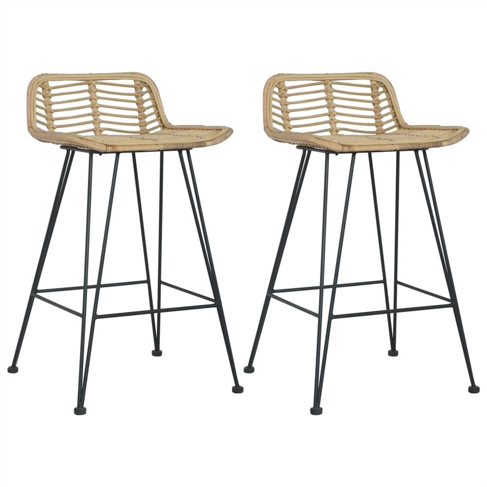 Bar Chairs 2 pcs Natural Rattan Bar Chairs 2 Pcs Natural Rattan -NEWTRAL Sales Shop Bar Chairs 2 pcs Natural Rattan 439001 0