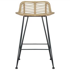 Bar Chairs 2 Pcs Natural Rattan 2 Bar Chairs 2 Pcs Natural Rattan -NEWTRAL Sales Shop Bar Chairs 2 pcs Natural Rattan 439001 2