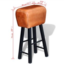 Bar Stool Real Leather Brown -NEWTRAL Sales Shop Bar Stool Real Leather Brown 475076 3