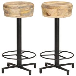 Bar Stools 2 Pcs 66 Cm Solid Mango Wood