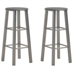 Bar Stools 2 Pcs Anthracite MDF