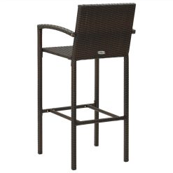 Bar Stools 4 Pcs Brown Poly Rattan -NEWTRAL Sales Shop Bar Stools 4 pcs Brown Poly Rattan 464230 4