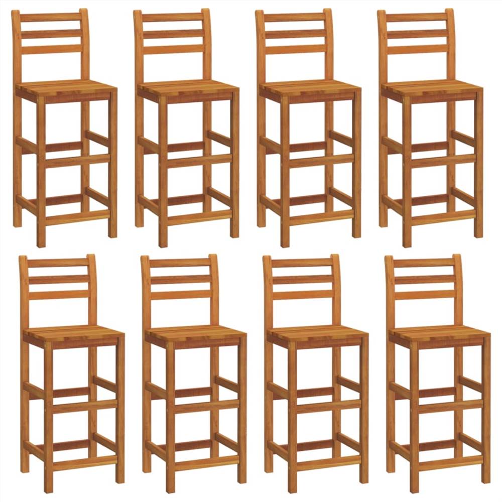 Bar Stools 8 pcs Solid Wood Acacia Bar Stools 8 Pcs Solid Wood Acacia -NEWTRAL Sales Shop Bar Stools 8 pcs Solid Wood Acacia 513488 1
