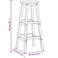 Bar Stools 8 Pcs Solid Wood Acacia -NEWTRAL Sales Shop Bar Stools 8 pcs Solid Wood Acacia 513491 4