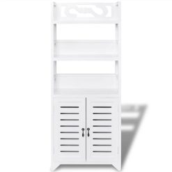 Bathroom Cabinet Albuquerque Wood White 46x24x117.5 Cm -NEWTRAL Sales Shop Bathroom Cabinet Albuquerque Wood White 46x24x117 5 cm 439816 3