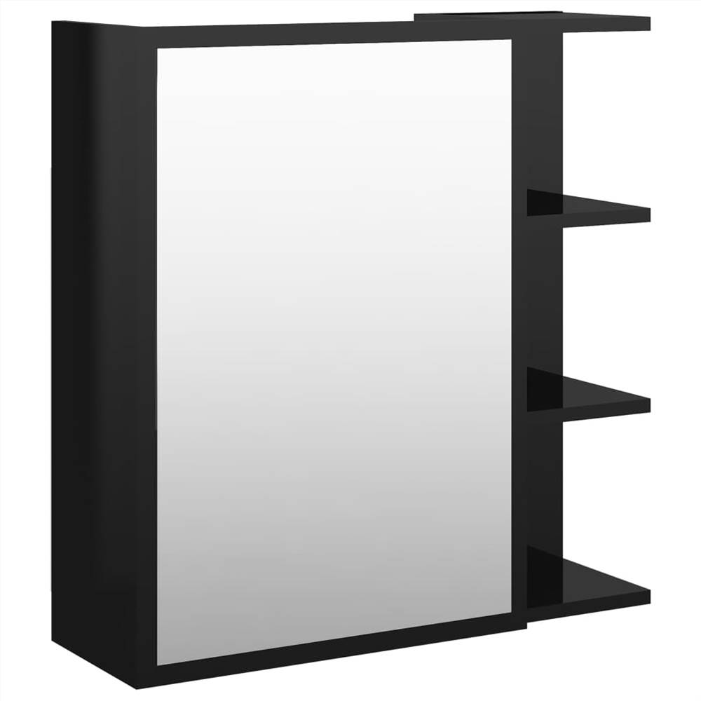 Bathroom Mirror Cabinet High Gloss Black 62.5x20.5x64 cm Chipboard Bathroom Mirror Cabinet High Gloss Black 62.5x20.5x64 Cm Chipboard -NEWTRAL Sales Shop Bathroom Mirror Cabinet High Gloss Black 62 5x20 5x64 cm Chipboard 457276 1