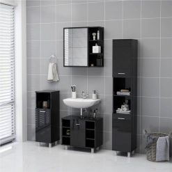 Bathroom Mirror Cabinet High Gloss Black 62.5x20.5x64 Cm Chipboard 4 Bathroom Mirror Cabinet High Gloss Black 62.5x20.5x64 Cm Chipboard -NEWTRAL Sales Shop Bathroom Mirror Cabinet High Gloss Black 62 5x20 5x64 cm Chipboard 457276 4