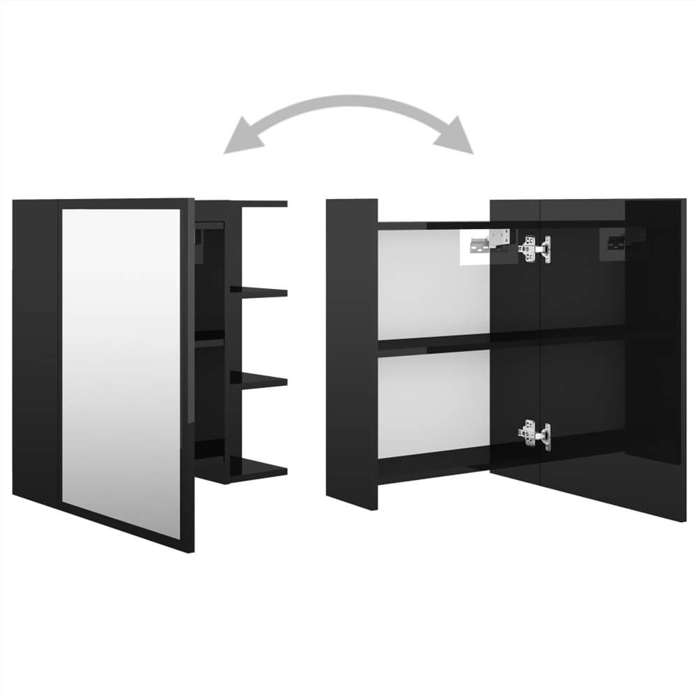 Bathroom Mirror Cabinet High Gloss Black 62.5x20.5x64 cm Chipboard Bathroom Mirror Cabinet High Gloss Black 62.5x20.5x64 Cm Chipboard -NEWTRAL Sales Shop Bathroom Mirror Cabinet High Gloss Black 62 5x20 5x64 cm Chipboard 457276 5