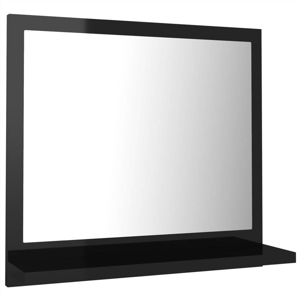 Bathroom Mirror High Gloss Black 40x10.5x37 cm Chipboard Bathroom Mirror High Gloss Black 40x10.5x37 Cm Chipboard -NEWTRAL Sales Shop Bathroom Mirror High Gloss Black 40x10 5x37 cm Chipboard 468178 1