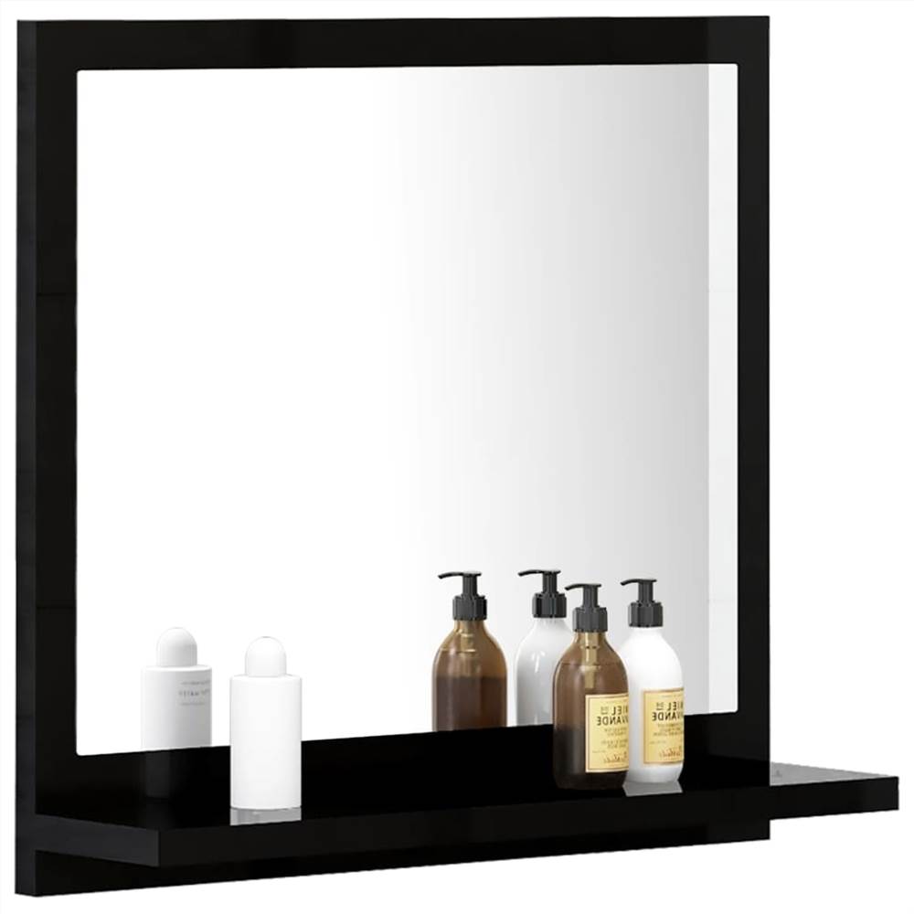 Bathroom Mirror High Gloss Black 40x10.5x37 cm Chipboard Bathroom Mirror High Gloss Black 40x10.5x37 Cm Chipboard -NEWTRAL Sales Shop Bathroom Mirror High Gloss Black 40x10 5x37 cm Chipboard 468178 2