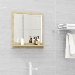 Bathroom Mirror Sonoma Oak 40x10.5x37 Cm Chipboard