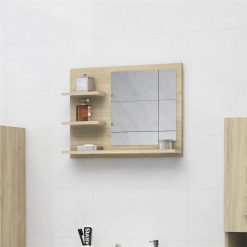 Bathroom Mirror Sonoma Oak 60x10.5x45 Cm Chipboard