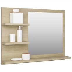 Bathroom Mirror Sonoma Oak 60x10.5x45 Cm Chipboard -NEWTRAL Sales Shop Bathroom Mirror Sonoma Oak 60x10 5x45 cm Chipboard 458514 2