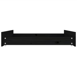 Bed Drawers 2 Pcs Black Solid Wood Pine -NEWTRAL Sales Shop Bed Drawers 2 pcs Black Solid Wood Pine 514511 4