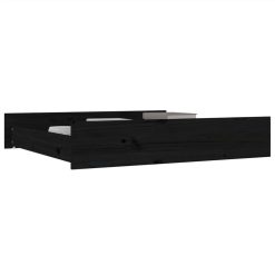 Bed Drawers 2 Pcs Black Solid Wood Pine -NEWTRAL Sales Shop Bed Drawers 2 pcs Black Solid Wood Pine 514511 5