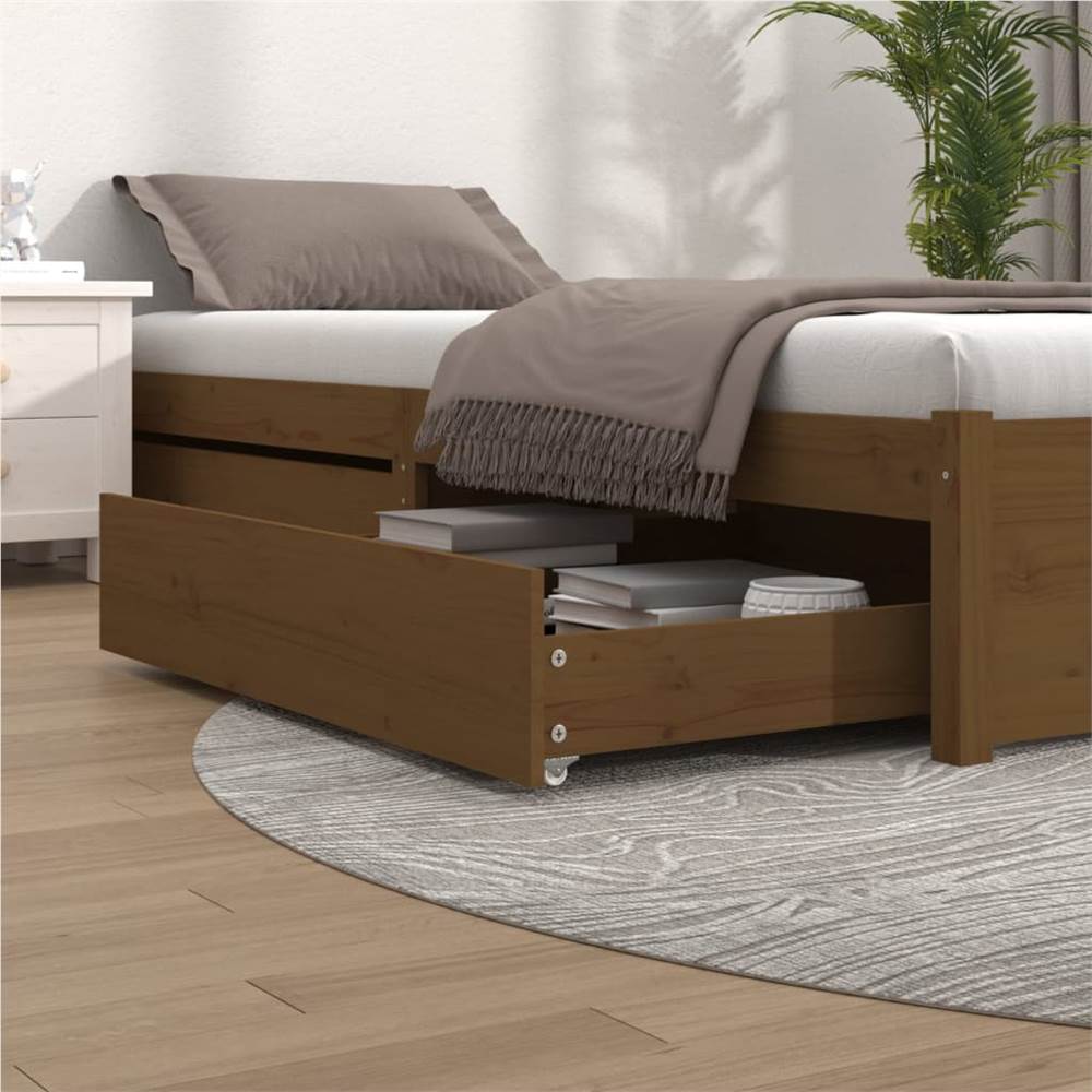 Bed Drawers 2 pcs Honey Brown Solid Wood Pine Bed Drawers 2 Pcs Honey Brown Solid Wood Pine -NEWTRAL Sales Shop Bed Drawers 2 pcs Honey Brown Solid Wood Pine 514514 0