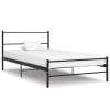 Bed Frame Black Metal 100x200 Cm