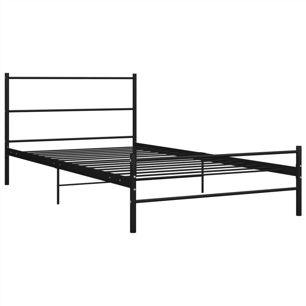 Bed Frame Black Metal 100x200 cm Bed Frame Black Metal 100x200 Cm -NEWTRAL Sales Shop Bed Frame Black Metal 100x200 cm 448951 1