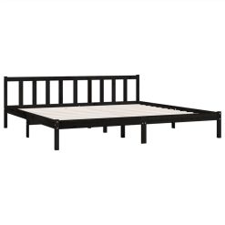 Bed Frame Black Solid Pinewood 180x200 Cm UK Super King -NEWTRAL Sales Shop Bed Frame Black Solid Pinewood 180x200 cm UK Super King 493686 2
