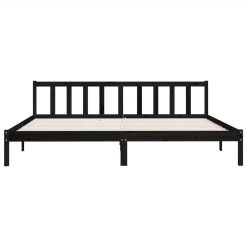 Bed Frame Black Solid Pinewood 180x200 Cm UK Super King -NEWTRAL Sales Shop Bed Frame Black Solid Pinewood 180x200 cm UK Super King 493686 3