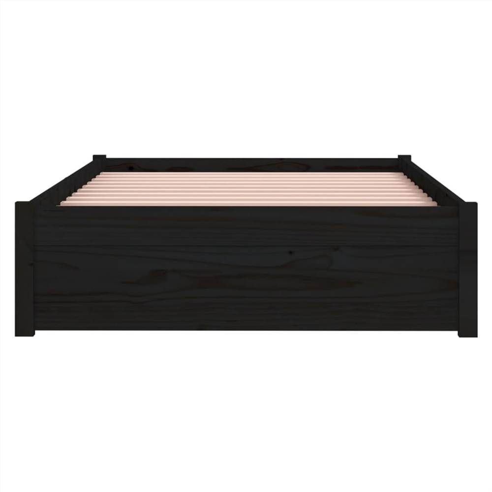Bed Frame Black Solid Wood 100x200 cm Bed Frame Black Solid Wood 100x200 Cm -NEWTRAL Sales Shop Bed Frame Black Solid Wood 100x200 cm 516505 4