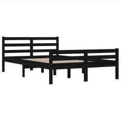 Bed Frame Black Solid Wood 140x190 Cm 3 Bed Frame Black Solid Wood 140x190 Cm -NEWTRAL Sales Shop Bed Frame Black Solid Wood 140x190 cm 509616 3