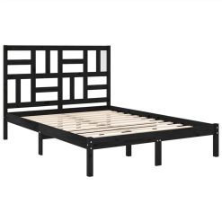 Bed Frame Black Solid Wood 140x190 Cm 3 Bed Frame Black Solid Wood 140x190 Cm -NEWTRAL Sales Shop Bed Frame Black Solid Wood 140x190 cm 511244 3