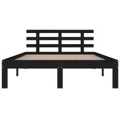 Bed Frame Black Solid Wood 180x200 Cm 6FT Super King -NEWTRAL Sales Shop Bed Frame Black Solid Wood 180x200 cm 6FT Super King 510275 3