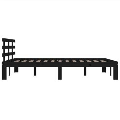 Bed Frame Black Solid Wood 180x200 Cm 6FT Super King -NEWTRAL Sales Shop Bed Frame Black Solid Wood 180x200 cm 6FT Super King 510275 4