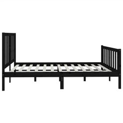Bed Frame Black Solid Wood 180x200 Cm 6FT Super King -NEWTRAL Sales Shop Bed Frame Black Solid Wood 180x200 cm 6FT Super King 514019 5