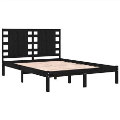 Bed Frame Black Solid Wood 180x200 Cm 6FT Super King 3 Bed Frame Black Solid Wood 180x200 Cm 6FT Super King -NEWTRAL Sales Shop Bed Frame Black Solid Wood 180x200 cm 6FT Super King 516500 3
