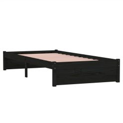 Bed Frame Black Solid Wood 90x190 Cm 3FT Single 3 Bed Frame Black Solid Wood 90x190 Cm 3FT Single -NEWTRAL Sales Shop Bed Frame Black Solid Wood 90x190 cm 3FT Single 510910 3