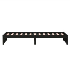 Bed Frame Black Solid Wood 90x190 Cm 3FT Single 5 Bed Frame Black Solid Wood 90x190 Cm 3FT Single -NEWTRAL Sales Shop Bed Frame Black Solid Wood 90x190 cm 3FT Single 510910 5
