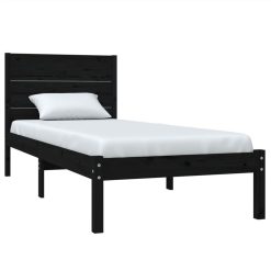 Bed Frame Black Solid Wood 90x190 Cm 3FT Single -NEWTRAL Sales Shop Bed Frame Black Solid Wood 90x190 cm 3FT Single 516599 2