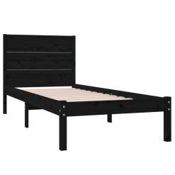 Bed Frame Black Solid Wood 90x190 Cm 3FT Single -NEWTRAL Sales Shop Bed Frame Black Solid Wood 90x190 cm 3FT Single 516599 3